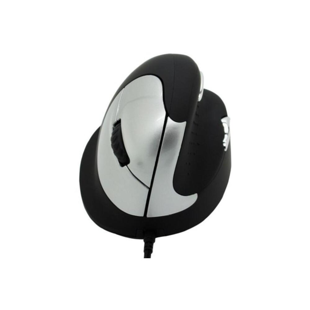 Vertical mouse | R-Go | HE Break | Black | Silver | Wired | Right-handed