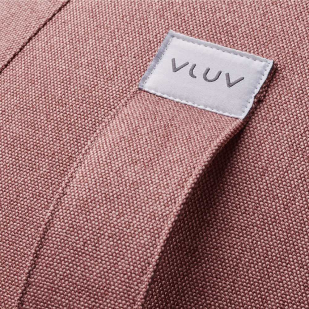 Vluv BOL LEIV Zitbal 60 65 cm Puce  stof en logo vluv