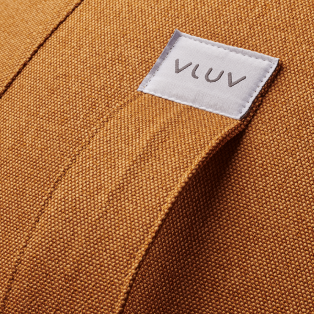 Vluv LEIV Zitbal Curcuma 60 65cm stof met vluv logo