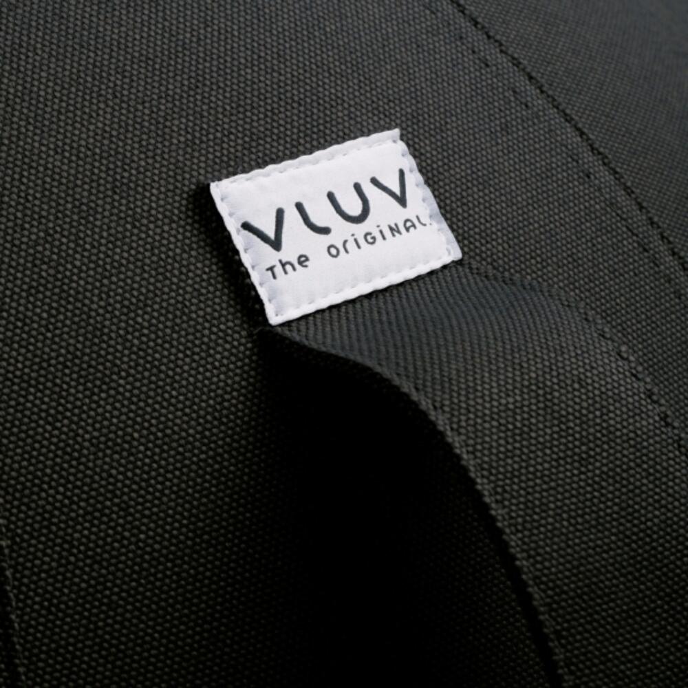 Vluv Zitbal Leiv Black details stof en logo
