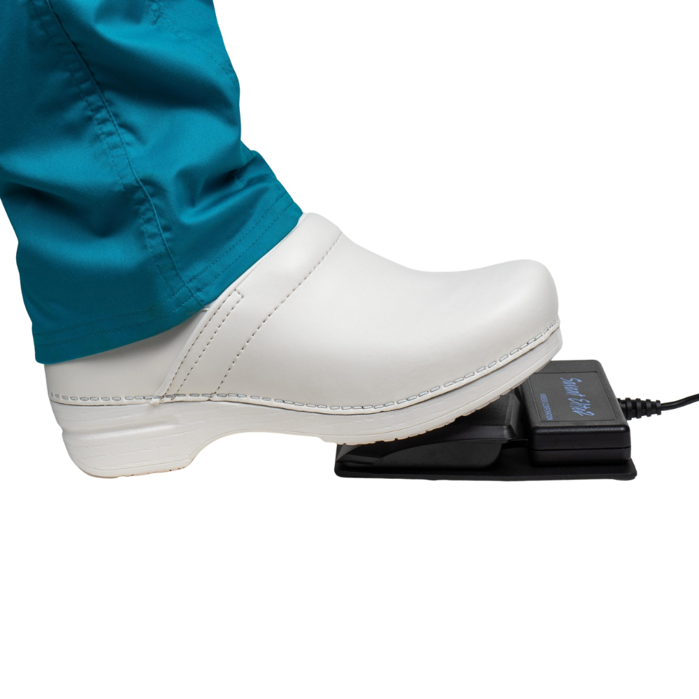 Voetpedaal muis dual bedraad zwart in medische omgeving