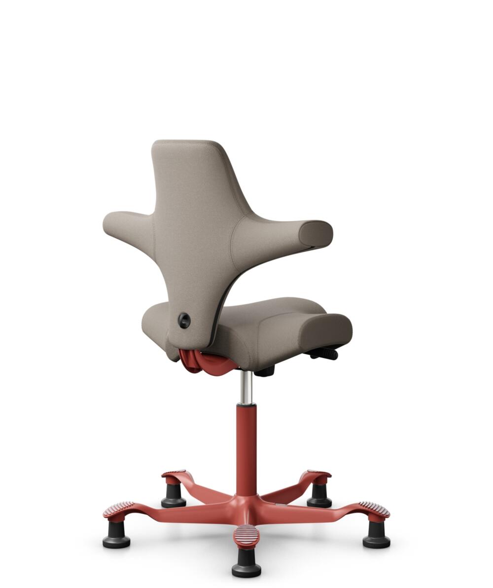 HÅG Capisco 8106 - Select (Gabriel) - Wol / Polyamide - SC60129 - Beige - Framekleur - Blush Rose - Gasveer - 150 mm (Zithoogte 40-55cm) - Vloercontact - Glijdoppen - Voetenring - Nee, geen voetenring - Voetster - Nee, voetster in framekleur - 3