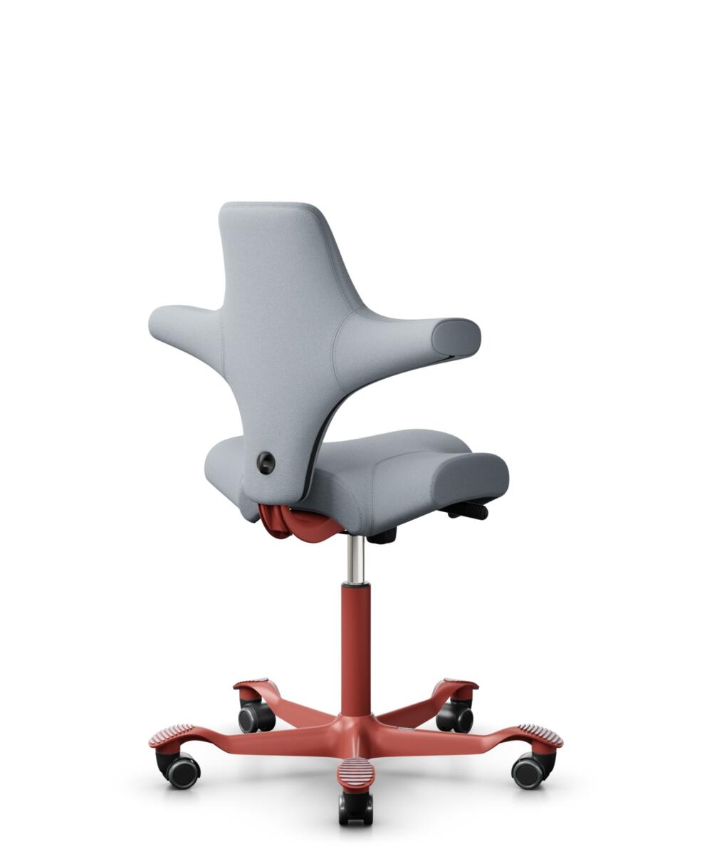 HÅG Capisco 8106 - Select (Gabriel) - Wol / Polyamide - SC60139 - Light grey - Framekleur - Zwart - Gasveer - 200 mm (Zithoogte 46-64cm) - Vloercontact - Zachte wielen t.b.v. harde vloeren - Voetenring - Nee, geen voetenring - Voetster - Nee, voetster ... - 3