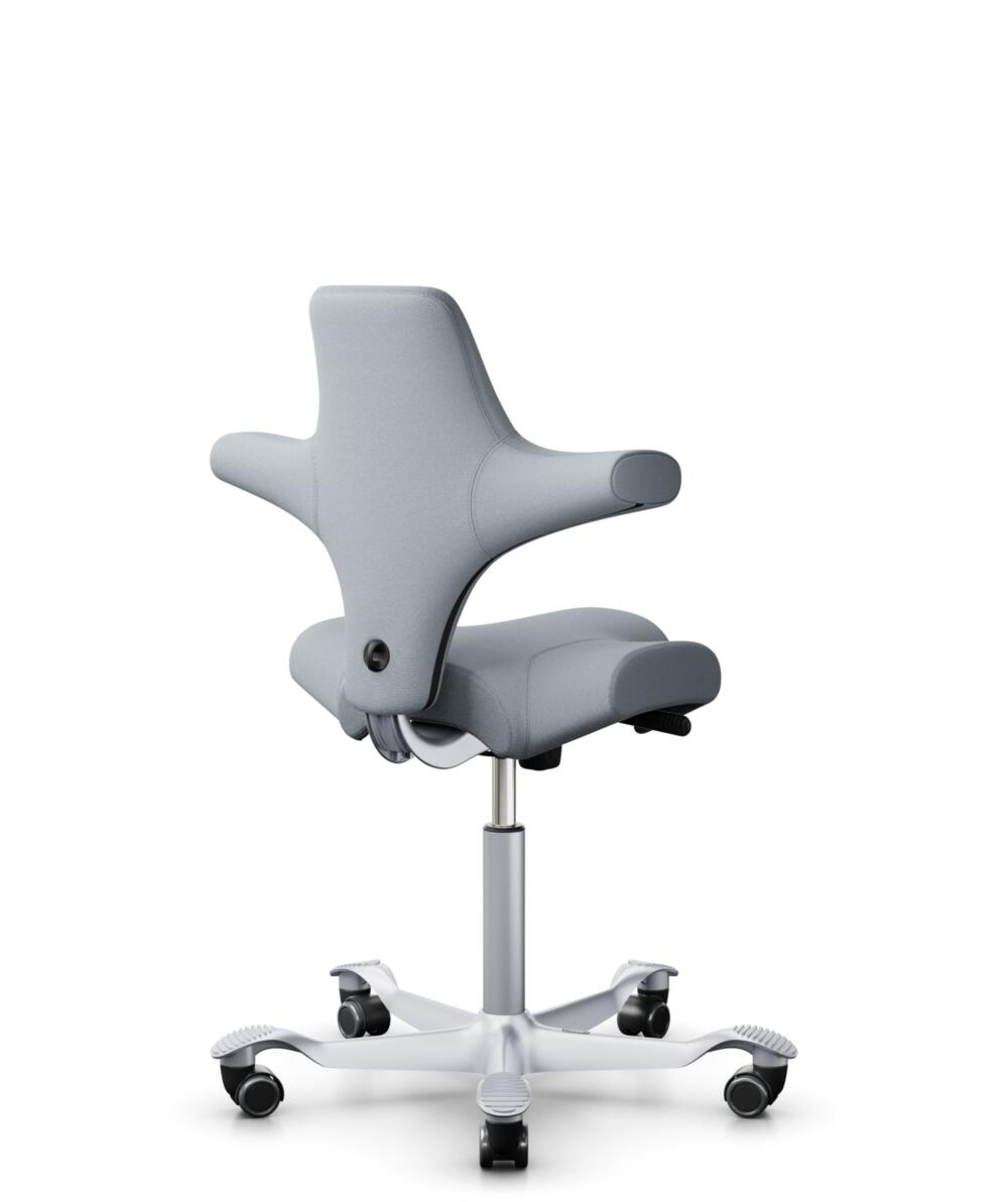 HÅG Capisco 8106 - Select (Gabriel) - Wol / Polyamide - SC60139 - Light grey - Framekleur - Blush Rose - Gasveer - 265 mm (Zithoogte 53-79cm) - Vloercontact - Zachte wielen t.b.v. harde vloeren - Voetenring - Nee, geen voetenring - Voetster - Nee, voet... - 3