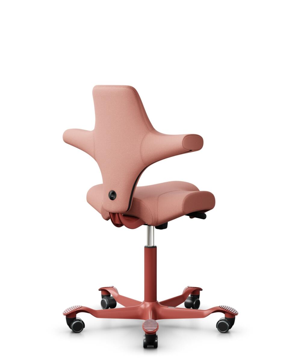 HÅG Capisco 8106 - Select (Gabriel) - Wol / Polyamide - SC64213 - Light blush - Framekleur - Blush Rose - Gasveer - 150 mm (Zithoogte 40-55cm) - Vloercontact - Zachte wielen t.b.v. harde vloeren - Voetenring - Nee, geen voetenring - Voetster - Nee, voe... - 3