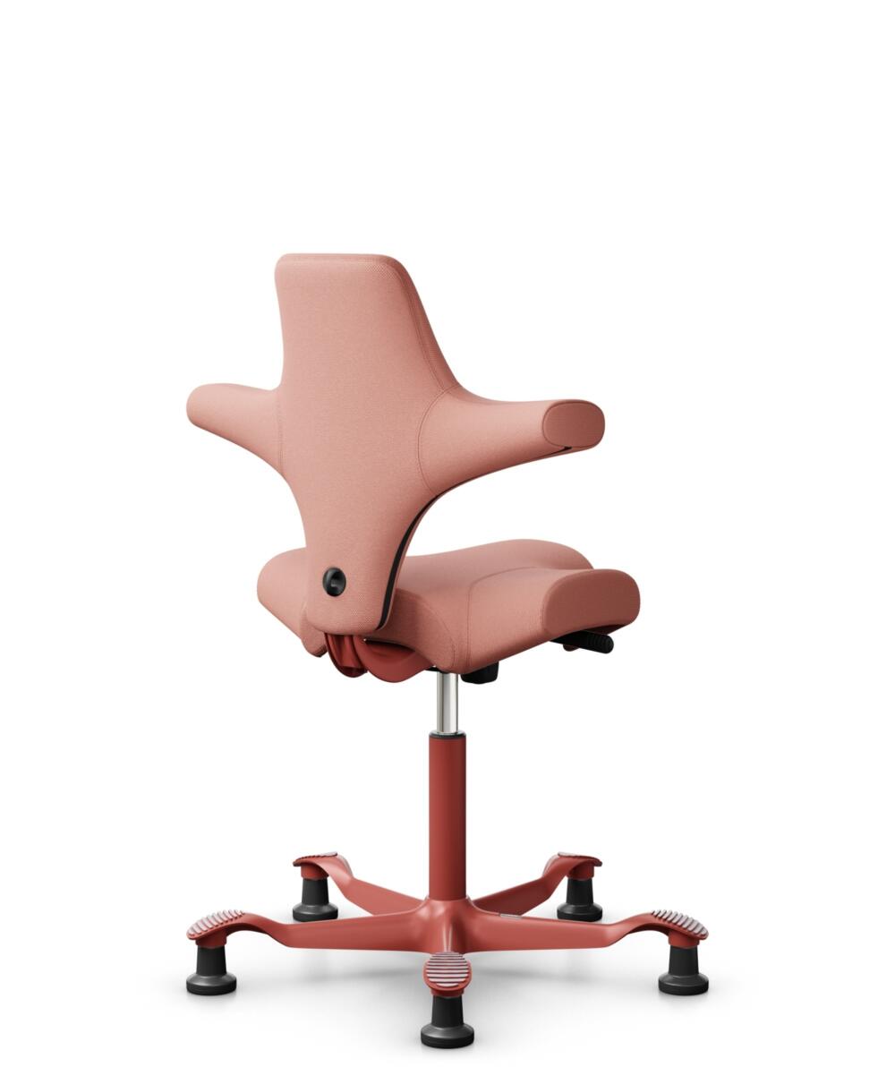 HÅG Capisco 8106 - Select (Gabriel) - Wol / Polyamide - SC64213 - Light blush - Framekleur - Blush Rose - Gasveer - 200 mm (Zithoogte 46-64cm) - Vloercontact - Glijdoppen - Voetenring - Nee, geen voetenring - Voetster - Nee, voetster in framekleur - 3