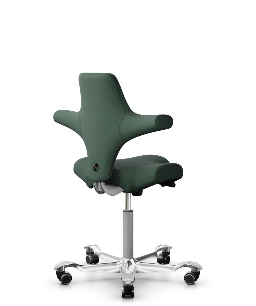 HÅG Capisco 8106 - Steelcut Trio 3 (Kvadrat) - Wol / Polyamide - STT966 - Brown grey - Framekleur - Zilver - Gasveer - 200 mm (Zithoogte 46-64cm) - Vloercontact - Zachte wielen t.b.v. harde vloeren - Voetenring - Nee, geen voetenring - Voetster - Ja, v... - 3