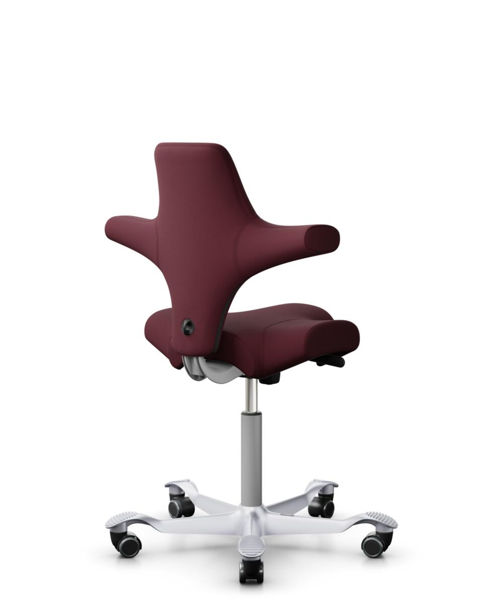 HÅG Capisco 8106 - Steelcut 3 (Kvadrat) - Wol / Polyamide - STT682 Chestnut - Framekleur - Zilver - Gasveer - 200 mm (Zithoogte 46-64cm) - Vloercontact - Harde wielen t.b.v. zachte vloeren - Voetenring - Nee, geen voetenring - Voetster - Nee, voetster ... - 3