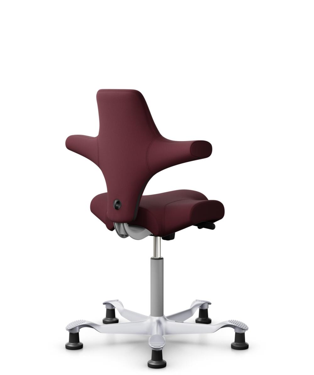 HÅG Capisco 8106 - Steelcut 3 (Kvadrat) - Wol / Polyamide - STT682 Chestnut - Framekleur - Zilver - Gasveer - 265 mm (Zithoogte 53-79cm) - Vloercontact - Glijdoppen - Voetenring - Nee, geen voetenring - Voetster - Nee, voetster in framekleur - 3