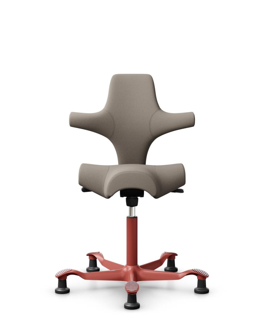 HÅG Capisco 8106 - Select (Gabriel) - Wol / Polyamide - SC60129 - Beige - Framekleur - Blush Rose - Gasveer - 150 mm (Zithoogte 40-55cm) - Vloercontact - Glijdoppen - Voetenring - Nee, geen voetenring - Voetster - Nee, voetster in framekleur - 1