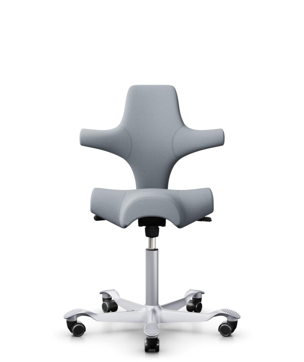 HÅG Capisco 8106 - Select (Gabriel) - Wol / Polyamide - SC60139 - Light grey - Framekleur - Blush Rose - Gasveer - 265 mm (Zithoogte 53-79cm) - Vloercontact - Zachte wielen t.b.v. harde vloeren - Voetenring - Nee, geen voetenring - Voetster - Nee, voet... - 1