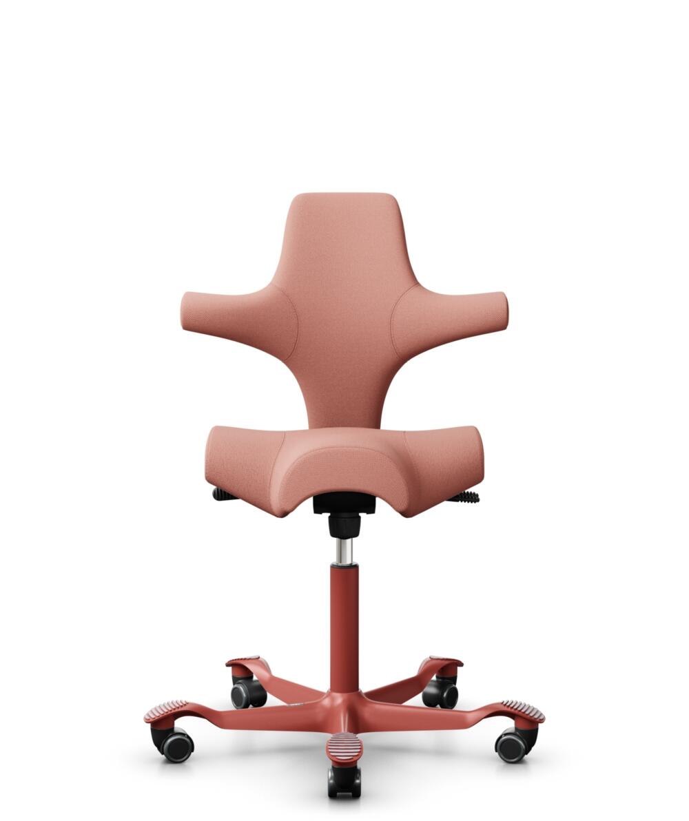 HÅG Capisco 8106 - Select (Gabriel) - Wol / Polyamide - SC64213 - Light blush - Framekleur - Blush Rose - Gasveer - 200 mm (Zithoogte 46-64cm) - Vloercontact - Zachte wielen t.b.v. harde vloeren - Voetenring - Nee, geen voetenring - Voetster - Nee, voe... - 1