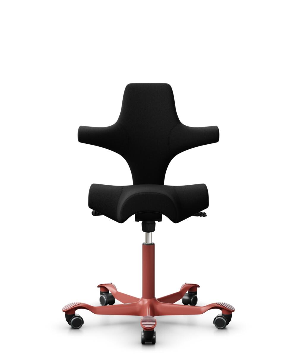 HÅG Capisco 8106 - Cura Loop (Gabriel) - Gerecycled Polyester - CLP60999 Black - Framekleur - Blush Rose - Gasveer - 150 mm (Zithoogte 40-55cm) - Vloercontact - Zachte wielen t.b.v. harde vloeren - Voetenring - Nee, geen voetenring - Voetster - Nee, vo... - 1