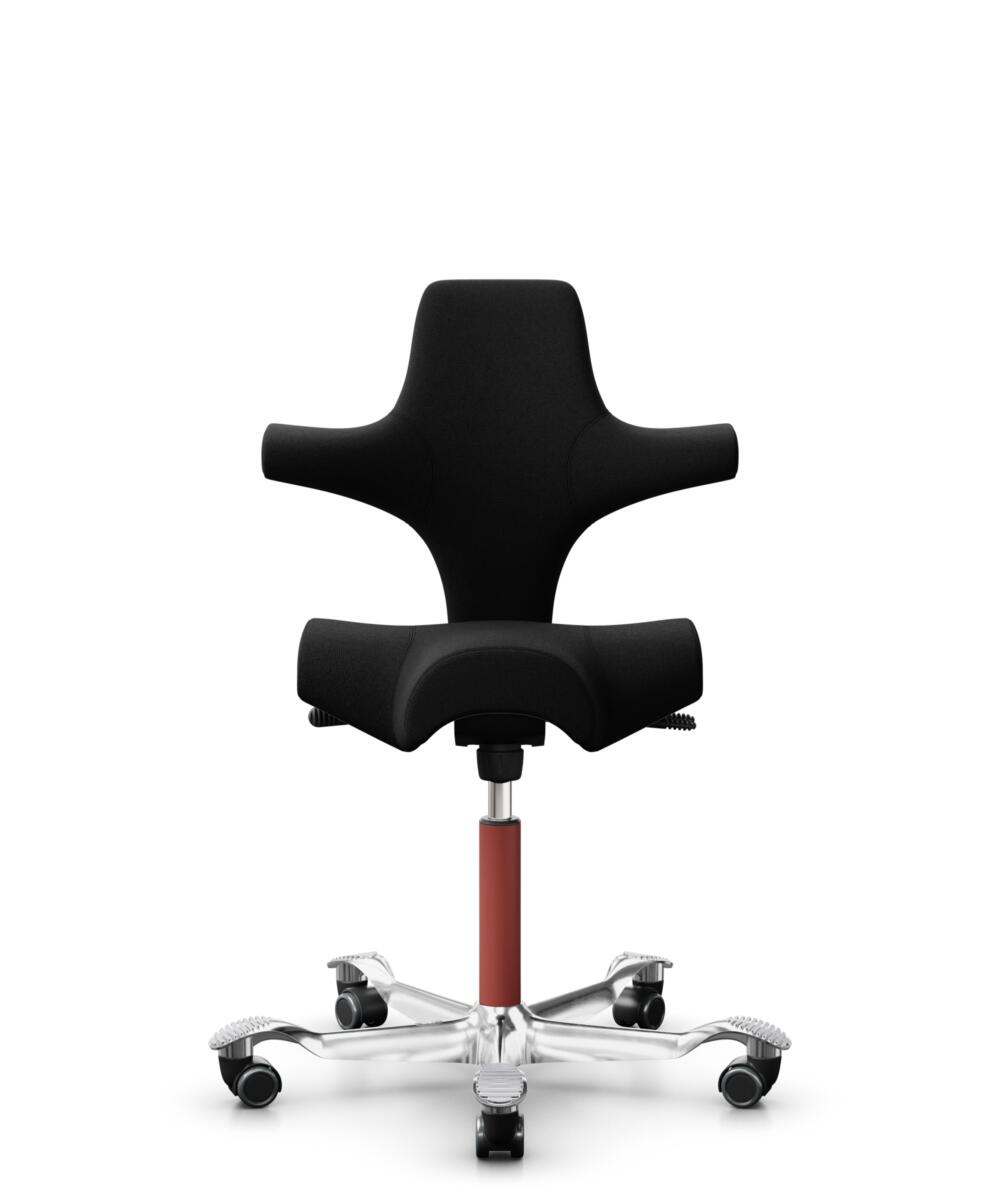 HÅG Capisco 8106 - Cura Loop (Gabriel) - Gerecycled Polyester - CLP60999 Black - Framekleur - Blush Rose - Gasveer - 150 mm (Zithoogte 40-55cm) - Vloercontact - Harde wielen t.b.v. zachte vloeren - Voetenring - Nee, geen voetenring - Voetster - Nee, vo... - 1
