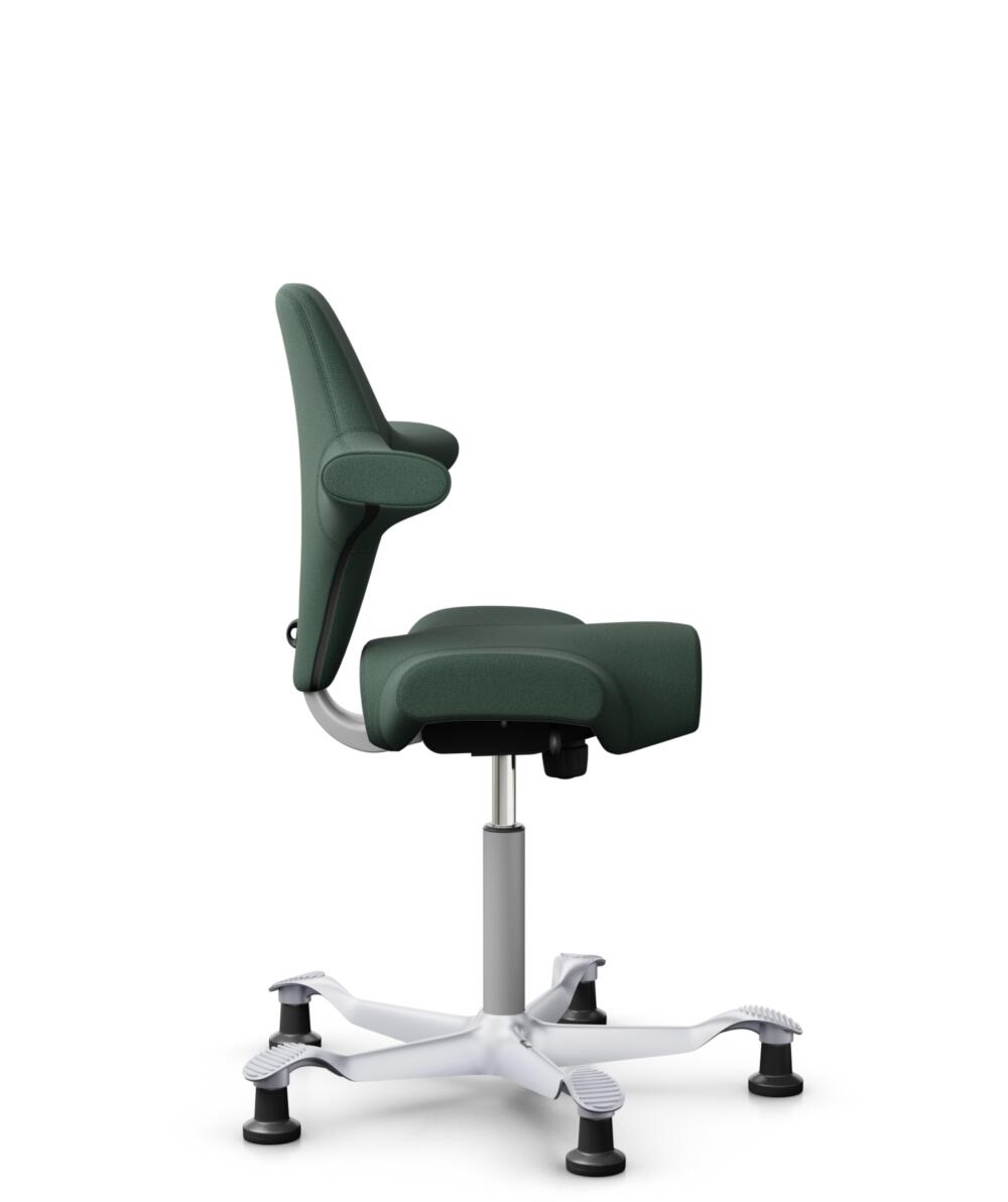HÅG Capisco 8106 - Steelcut Trio 3 (Kvadrat) - Wol / Polyamide - STT966 - Brown grey - Framekleur - Zilver - Gasveer - 265 mm (Zithoogte 53-79cm) - Vloercontact - Glijdoppen - Voetenring - Nee, geen voetenring - Voetster - Nee, voetster in framekleur - 2