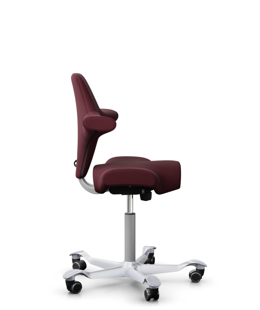 HÅG Capisco 8106 - Steelcut 3 (Kvadrat) - Wol / Polyamide - STT682 Chestnut - Framekleur - Zilver - Gasveer - 200 mm (Zithoogte 46-64cm) - Vloercontact - Harde wielen t.b.v. zachte vloeren - Voetenring - Nee, geen voetenring - Voetster - Nee, voetster ... - 2