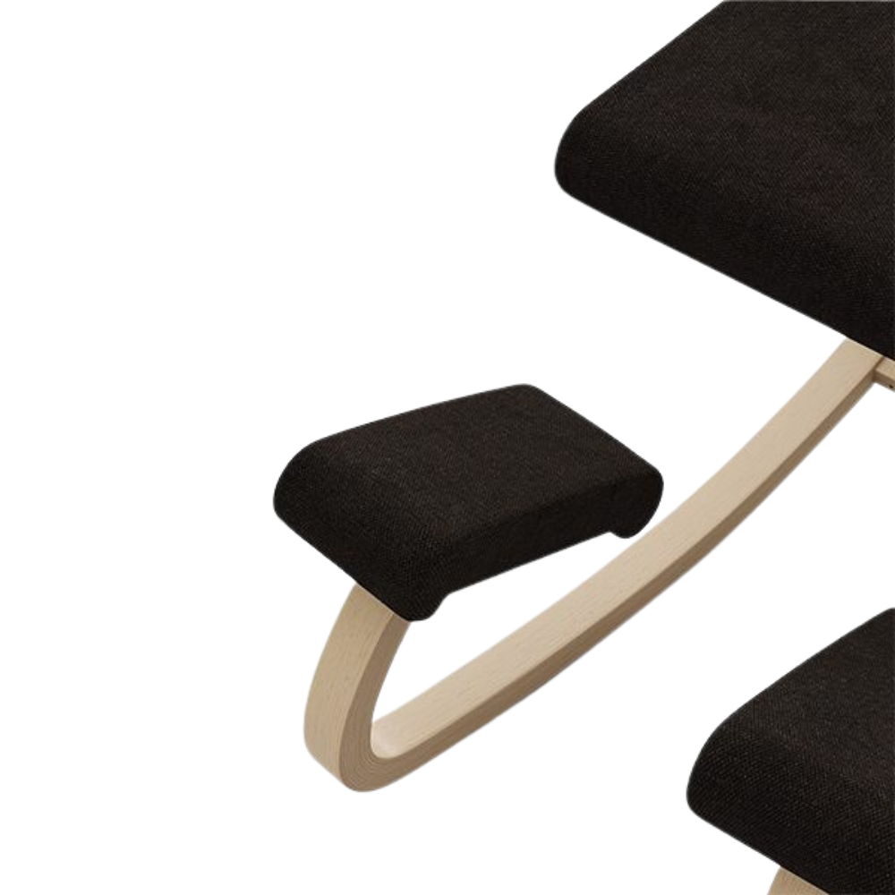 Variér Variable Chaise à genoux Sans Dossier Re-wool Noir