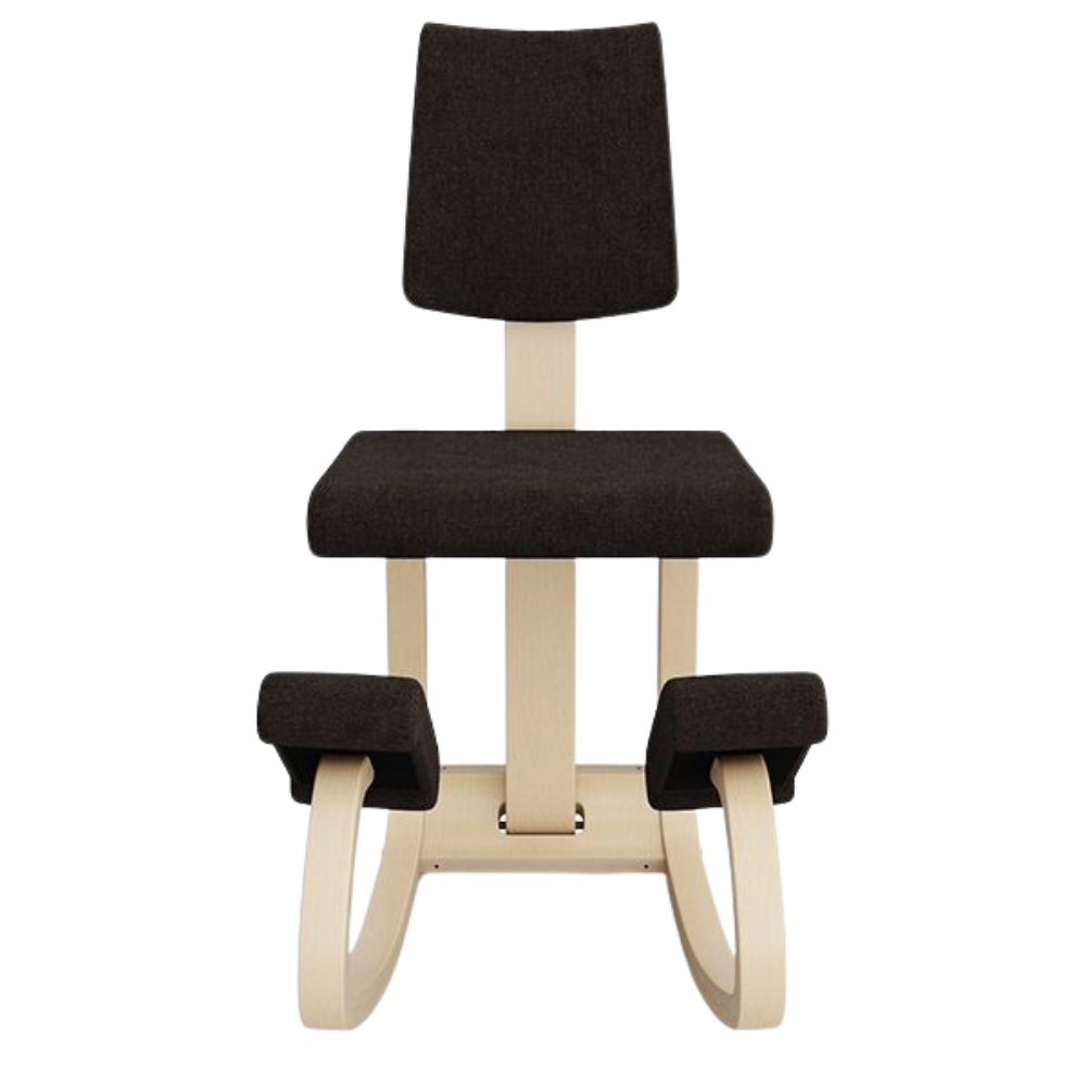 Variér Variable Krzesło do Klęczenia PLUS Oparcie Naturalne Re-wool Czarne