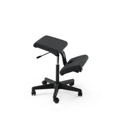 Variér Wing Kneeling Chair Wheels Re-wool Black