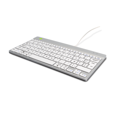 R-Go Compact Break AZERTY (BE) - Wit - Bedraad