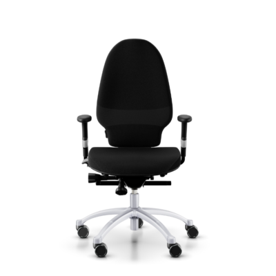 RH Extend 220 Ergonomische Bureaustoel Large Zitting Zwart met Zilver Frame