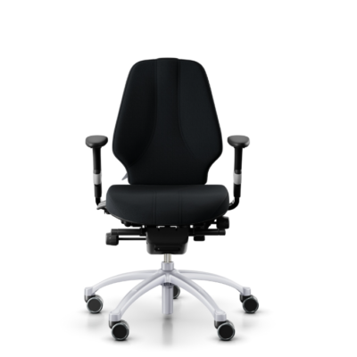 RH Logic 300 Ergonomische Bureaustoel Zwart met Zilver Frame