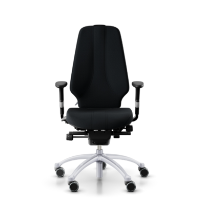 RH Logic 400 Ergonomische Bureaustoel Zwart met Zilver Frame