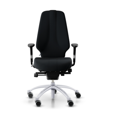 RH Logic 400 Elite Ergonomische Bureaustoel Zwart met Zilver Frame