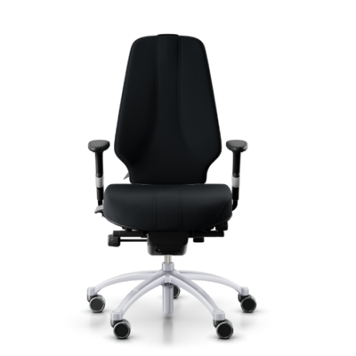 RH Logic 400 Elite 24 uurs Bureaustoel XL Zwart met Zilver Frame