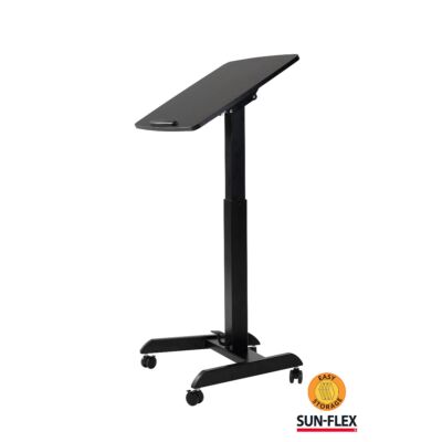 EasyDesk Flex Pro verstelbaar laptoptafel op wielen zwart
