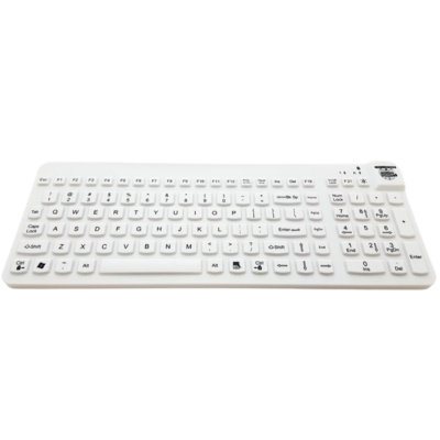 ErgoClean 160 Waterproof Keyboard White US