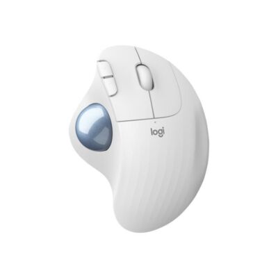 Logitech M575 trackball muis draadloos rechtshandig wit