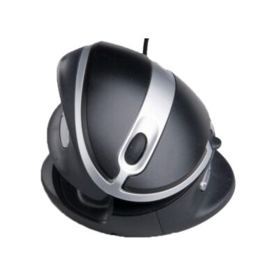 Ergonomic mouse | OysterMouse | Large | Black | Silver | Wired | Right- and left-handed