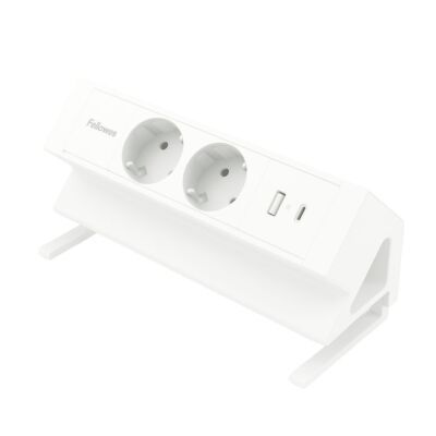 Filex Power Desk Up 2.0 - 2x 230V met USB A+C - Wit