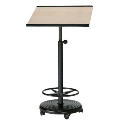 Mesa para portátil | Move-it Large | Negro | Incluye tablero de mesa de haya: 70 x 47 cm