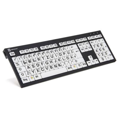 Nero XL Tastatur mit großen Buchstaben schwarz/weiß Azerty
