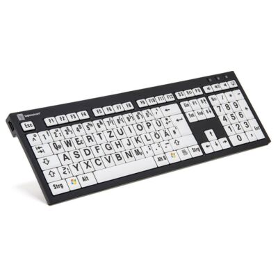 Nero XL Tastatur mit großen Buchstaben schwarz/weiß DE