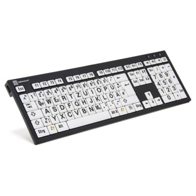Nero XL Tastatur mit großen Buchstaben schwarz/weiß UK