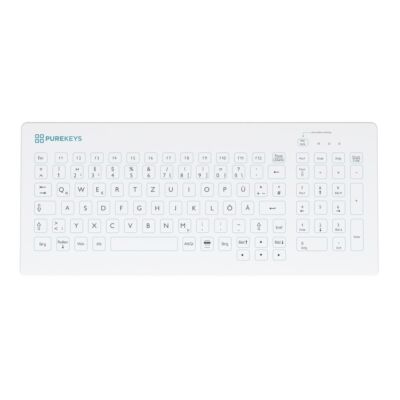 Purekeys medizinische Tastatur Compact Fixed Angle DE weiß