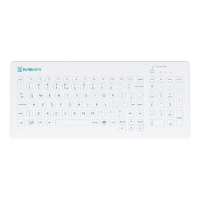 Purekeys Medical Keyboard Compact Fixed Angle Wireless White US