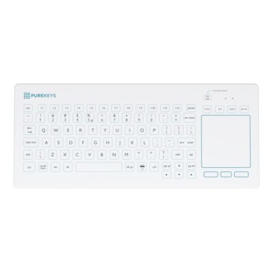 Purekeys Clavier médical avec pavé tactile blanc US