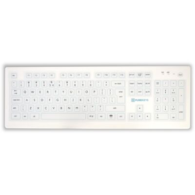 Purekeys medizinische Tastatur kabellos DE weiß