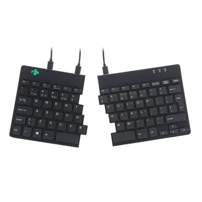R-Go Split Break QWERTY (US) - Schwarz - Vekabelt