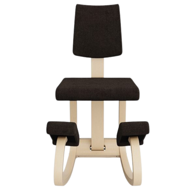 Variér Variable Kneeling Chair PLUS Back Natural Re-wool Black