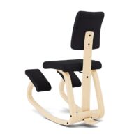 Variér Variable Balans PLUS Kniestoel met Rugleuning – Naturel/Zwart thumbnail