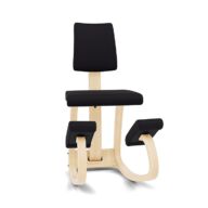 Variér Variable Balans PLUS Kniestoel met Rugleuning – Naturel/Zwart thumbnail