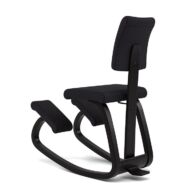 Silla ergonómica de rodillas Variér Variable Balans PLUS con respaldo – Negra thumbnail