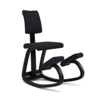 Silla ergonómica de rodillas Variér Variable Balans PLUS con respaldo – Negra thumbnail