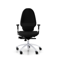 RH Extend 220 Ergonomischer Bürostuhl – XL-Sitzfläche, Schwarz mit silbernem Gestell thumbnail