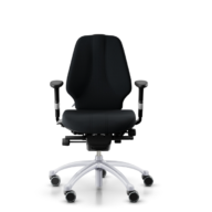 RH Logic 300 Ergonomischer Bürostuhl – Schwarz mit Silbernem Gestell thumbnail
